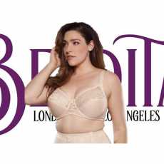 Berdita Lingerie [UK SIZE 30FF ] Beige 'B' Classic Underwired Lace Bra (10126)