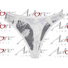 Adore Lingerie [ UK SIZE 12/14 ] 'Flirty' White Lace Detail Thong Knickers...