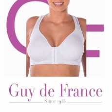 Guy de France White Non-Wired Front Fastening Bra (11864) [ UK SIZE 40C ]