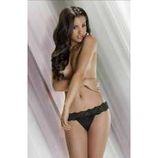 'Passion Lingerie' Kalypso Black Panties with Wide Lace Band ( UK Size 14 - 16 )