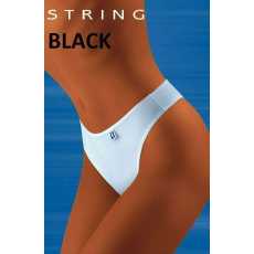 'Wolbar Lingerie' Black Tahoo String Knickers ( UK Size 14 )