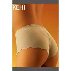 'Wolbar Lingerie' Kehi Ladies Comfy Fit Beige Briefs & Scalloped Edge ( UK 10 )