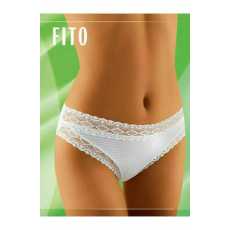 'Wolbar Lingerie' Fito Ladies Sheer White Briefs with Lace ( UK Size 14 )