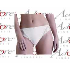 Adore Lingerie [ UK SIZE 12/14 ] 'Sunflower' White Thong with Pretty...