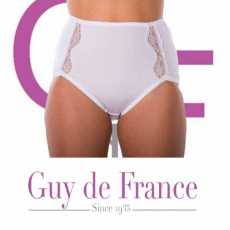 Guy de France White Elastic Supporting Girdle Brief (838)