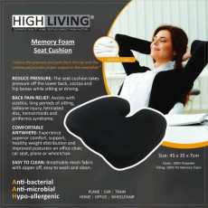 Highliving®Memory Freedom Wedge Cushion Great for Coccyx Relief, Lumbar Support,