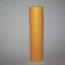 Organic Beeswax Small Pillar Candle – 60hr Burning time – Handmade in Wales