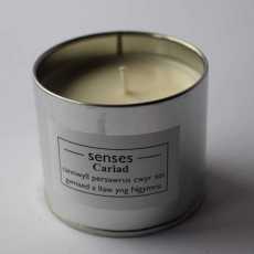 Cariad scented soy candle tin handmade in Wales