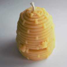 Extra Large Hive Beeswax Candle Handmade in Wales with Organic Beeswax