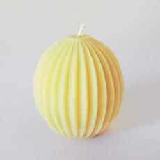 Segmented Sphere Beeswax Candle Made with Organic Beeswax