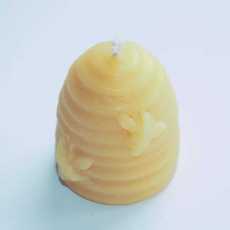 Small Hive Beeswax Candle Handmade in Wales with Organic Beeswax