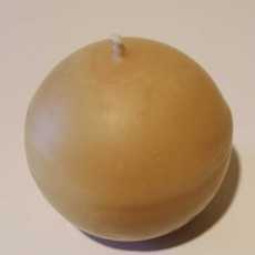 Solid Sphere Organic Beeswax Candle - Handmade in Wales