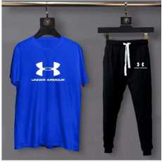 Mens Tracksuit Summer Sports channel Suits T-shirt + Trouser Two-piece Outfit