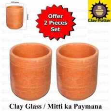 Clay Glass  Mitti ka Paymana  Naturally Cooled & Clay Flavored Drinking  2...