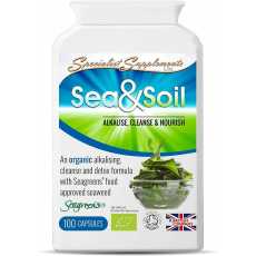 Sea and Soil 100 Capsules Organic alkalising and detox formula antioxidants