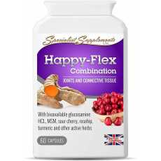 Happy-Flex Combination 60 Capsules Panax Ginseng Glucosamine Kelp MSM Turmeric