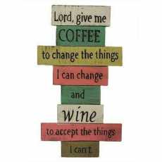 Rough Wooden Funny Signs - Lord Give Me Coffee Art Deco Home Room Hall Gift