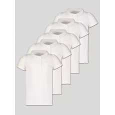 White Polo Shirts 5 Pack - 5 years