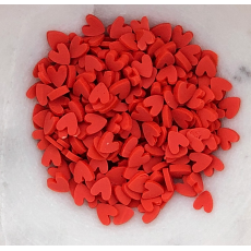 Edible Red heart for cake sprinkles  For cakes cup cakes and desserts...