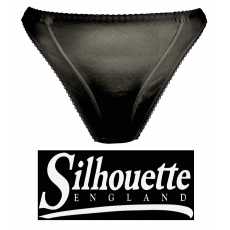 Silhouette Lingerie ‘Sirena Collection’ Black Satin Thong Style Knickers (...