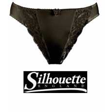 Silhouette Lingerie ‘Paysanne Collection’ Black Floral Lace Brief Style...