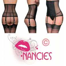 Nancies Lingerie 6 Strap Powermesh Vintage Style Shapewear Waist Cincher (NLwc1)