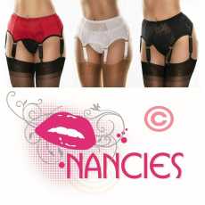 Nancies Lingerie 6 Strap Lace Suspender / Garter Belt for Stockings (NL1)