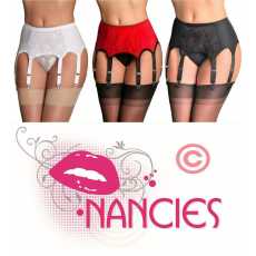Nancies Lingerie Lace 8 Strap Suspender / Garter Belt for Stockings (NL9)