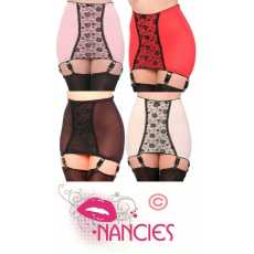 Nancies Lingerie Longline Lace Shaper Girdle with Garters for Stockings (NLpg6)