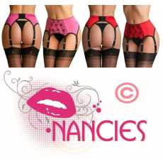 Nancies Lingerie Lace 6 Strap Suspender / Garter Belt for Stockings (NL60)