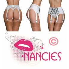 Nancies Lingerie Floral Lace 6 Strap Suspender / Garter Belt for Stockings (NL7)
