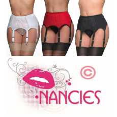 Nancies Lingerie 6 Strap Suspender / Garter Belt with Lace for Stockings (NL8)