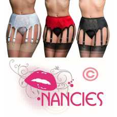 Nancies Lingerie Lace 10 Strap Suspender / Garter Belt for Stockings (NL10)