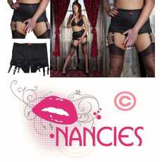 Nancies Lingerie 6 Strap Open Erotic Girdle with Garters for Nylons (NLcg6)