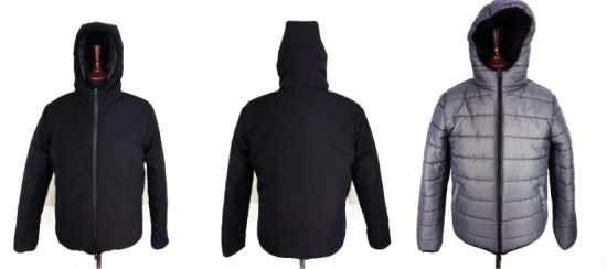 New Two Way Jacket Sportswear Men's soft shell Facbric Hooded Puffer Jacket...