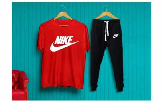Mens Tracksuit Summer Sports Nike Suits T-shirt + Trouser Two-piece Outfit