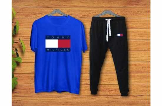 Mens Tracksuit Summer Sports Suits T-shirt + Trouser Two-piece Outfit