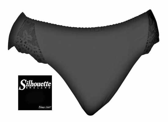 Silhouette Lingerie 'Euphoria Collection' Black Brief Knickers with Lace...