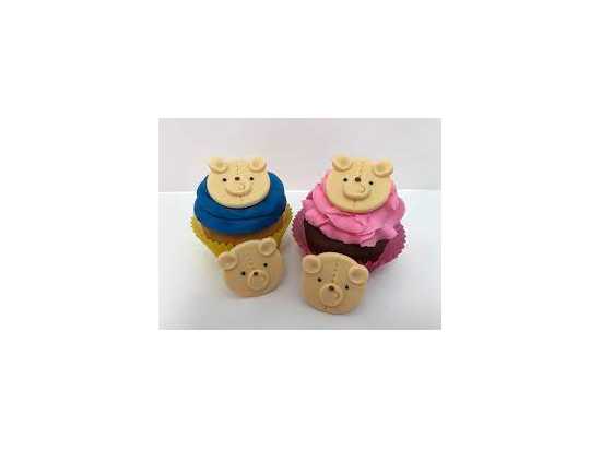 Edible Teddy Bear FACE sprinkles SIZE 2.5 CM  for cake, cup cakes and...
