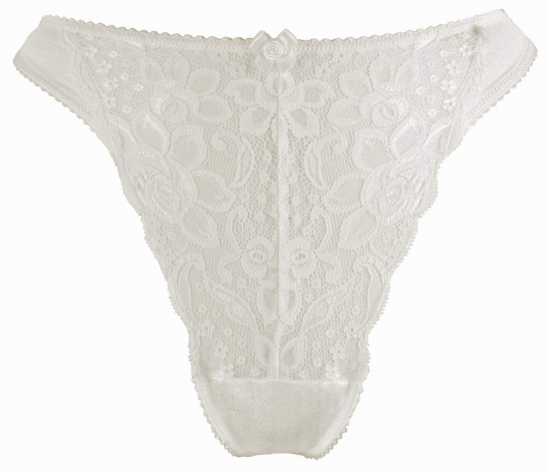Silhouette Lingerie ‘Paysanne Collection’ White Floral Lace Thong Style...