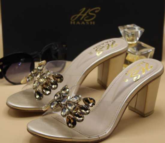 *Haash Fancy Heels * Colours:silver &golden "