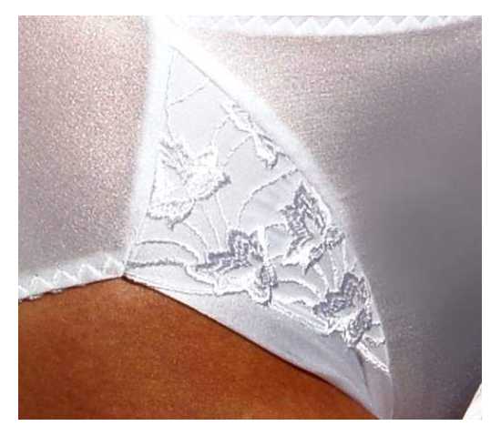 Silhouette Lingerie ‘Cascade Collection’ White Shiny Satin Brief (3103w)