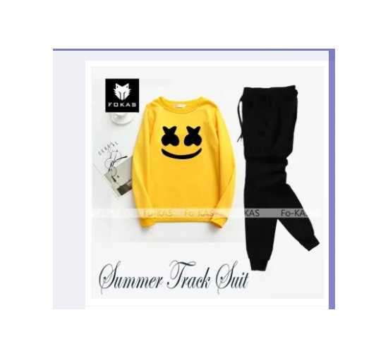 Mens Tracksuit Summer night Suits T-shirt + Trouser Two-piece Outfit