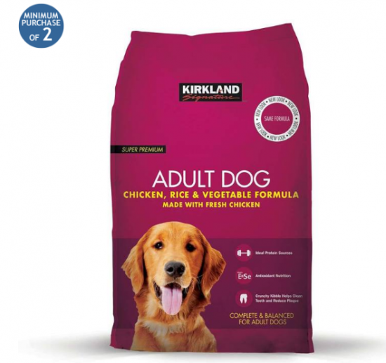 Kirkland Signature Super Premium Adult Complete Dog Food, Chicken, Rice &...