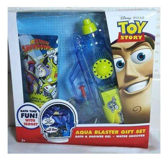 Aqua blaster gift set (Bath & shower Gel, Water shooter) Disney Pixar. Toy Story