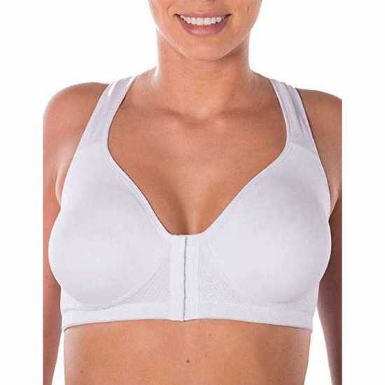 Guy de France White Non-Wired Front Fastening Bra (11864) [ UK SIZE 40C ]