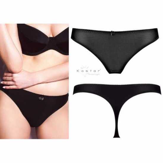 Kostar Lingerie Black Smoothline Comfortable Classic Style Everyday Thong...