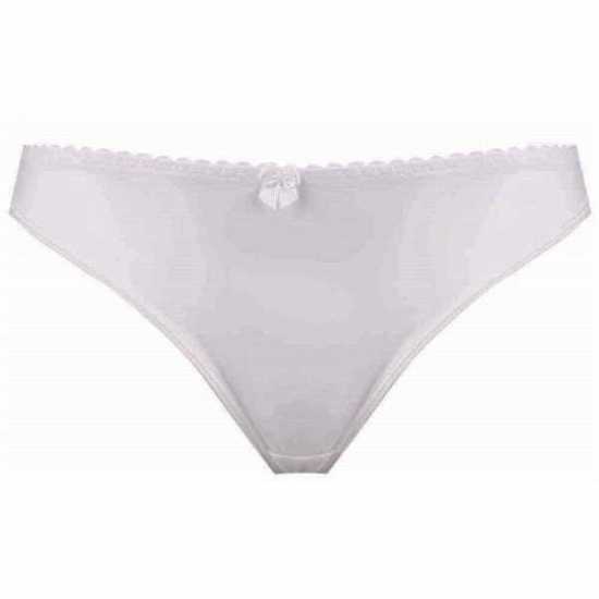 Kostar Lingerie White Smoothline Comfortable Classic Style Everyday Thong (0521)