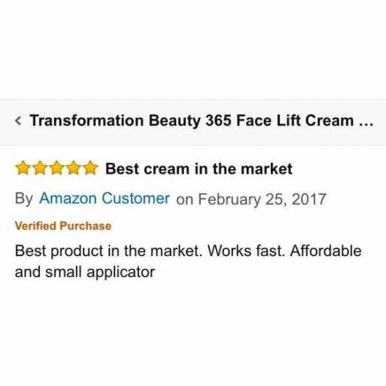 Face Lift Cream – Freshly Made – 100% Food, 0 Chemicals. Results beyond compare.