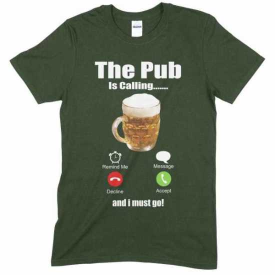 The Pub is Calling & I Must Go T Shirt - Drinking T Shirt - Humor T Shirt -...